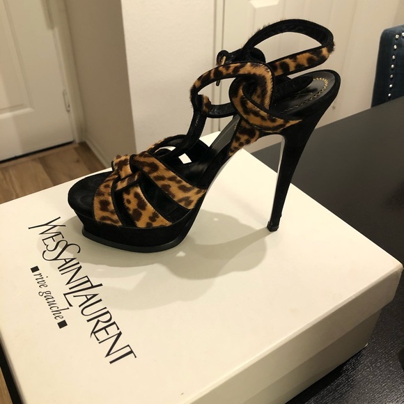 Saint Laurent Tribute Leopard Heels - Picture 3 of 8